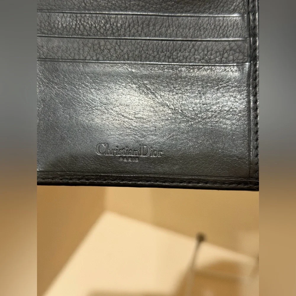 Christian Dior Black Leather Men’s Bifold Wallet